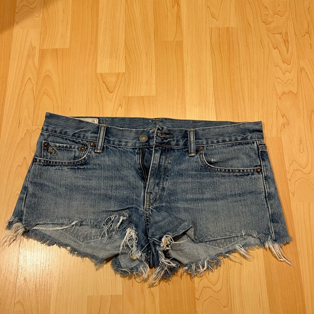 Polo by Ralph Lauren Distressed Denim Jean Shorts - Blue
